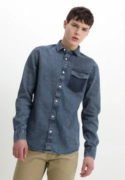 Only & Sons Herren ONSNEVILLE LS REGULAR POCKET - Hemd - Medium Blue Denim | Freizeithemden