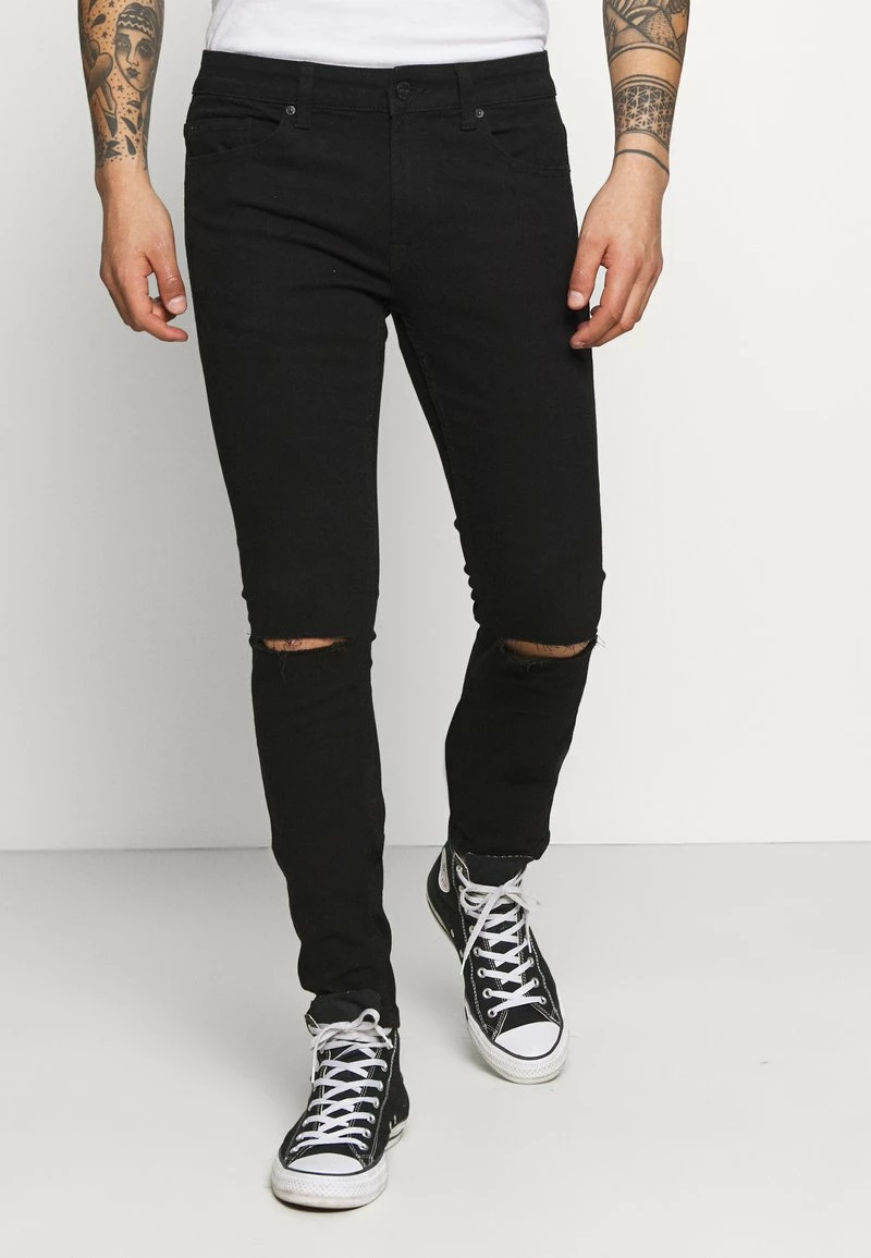 Only & Sons Herren ONSWARP LIFE KNEE CUT - Skinny Fit Jeans in Schwarz 1 Only & Sons Herren ONSWARP LIFE KNEE CUT - Skinny Fit Jeans in Schwarz