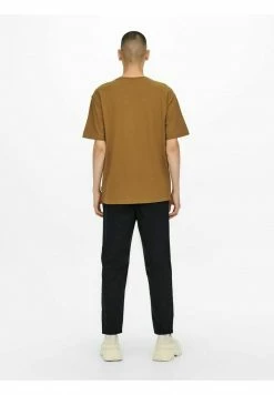 Only & Sons Herren RELAXED FIT T-Shirt Basic - Bequemes Baumwollshirt in Rubber -Only & Sons Geschäft ab15dc61580e451bb093087f3a0b041c