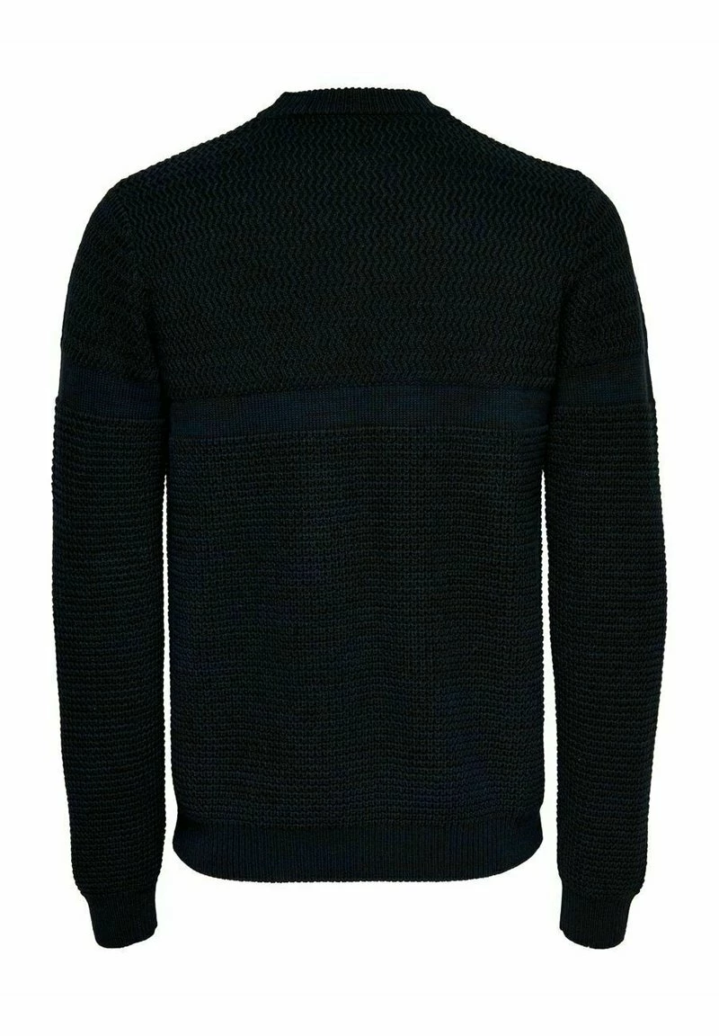 Only & Sons Herren Strickpullover - Dark Navy | Hochwertiger Strickpullover für Herren 2 Only & Sons Herren Strickpullover - Dark Navy | Hochwertiger Strickpullover für Herren – Bild 2