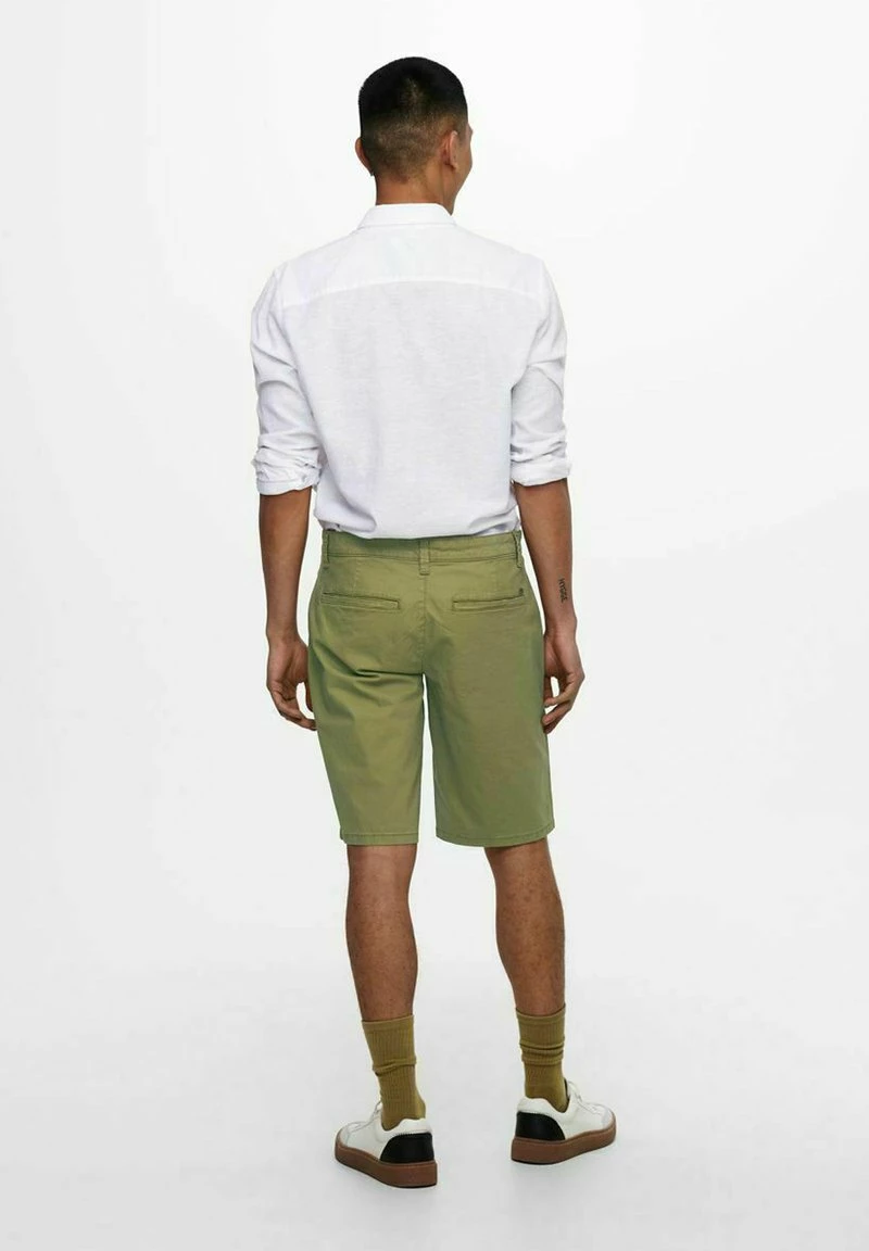 Only & Sons Herren Shorts - Martini Olive | Chino Shorts für Herren 3 Only & Sons Herren Shorts - Martini Olive | Chino Shorts für Herren – Bild 3