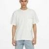 Only & Sons Herren RELAXED FIT T-Shirt Basic - Star White | Bequemes Baumwollshirt