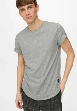 Only & Sons Herren KURZARM ONSMATT - T-Shirt Basic in Grau | Hochwertiges Basic-Shirt für jeden Anlass -Only & Sons Geschäft ad727dbc78144cd593839fa85416ab47