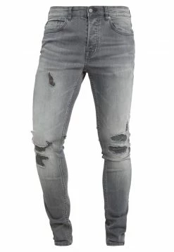 Only & Sons Herren ONSSPUN - Skinny Fit Jeans in Grau Denim - Moderne Herrenjeans -Only & Sons Geschäft adef2742e47645b1b46a237f6a20df69