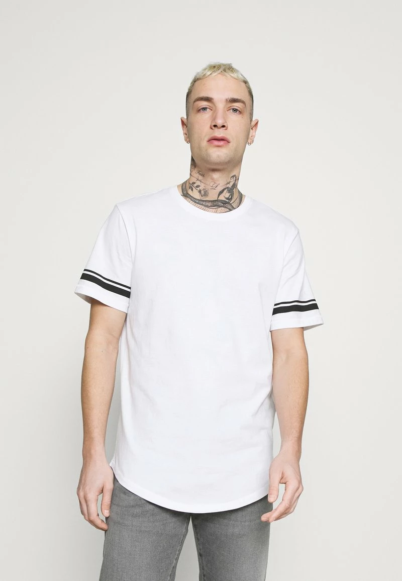 Only & Sons Herren ONSMATT LIFE LONGY STRIPE - Premium T-Shirt Print - Weiß 1 Only & Sons Herren ONSMATT LIFE LONGY STRIPE - Premium T-Shirt Print - Weiß