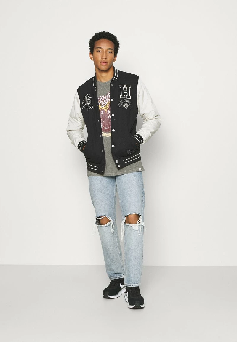 Only & Sons Herren ONSAEROSMITH LIFE Print T-Shirt - Medium Grey Melange - Trendiges Basic Shirt 2 Only & Sons Herren ONSAEROSMITH LIFE Print T-Shirt - Medium Grey Melange - Trendiges Basic Shirt – Bild 2