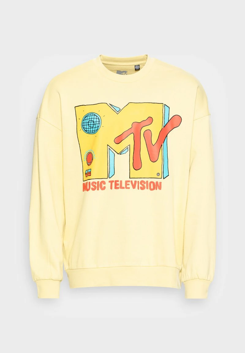 Only & Sons Herren MTV Vintage Fit Sweatshirt mit Rundhalsausschnitt in Custard (Beige) 4 Only & Sons Herren MTV Vintage Fit Sweatshirt mit Rundhalsausschnitt in Custard (Beige) – Bild 4
