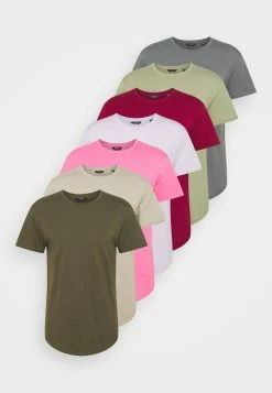 Only & Sons Herren ONSMATT LIFE LONGY TEE 7 PACK - Basic T-Shirts in Dunkelblau/Beige/Grün -Only & Sons Geschäft b22cc9ebe1074443b3584037bc549727