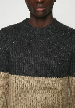 Only & Sons ONSNAZLO NAP BLOCK CREW NECK - Strickpullover - Chinchilla | Unisex -Only & Sons Geschäft b35b40c5152849d48a0a8b941e66f3e0