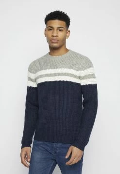 Only & Sons Herren ONSLAZLO STRIPED CREW NECK - Strickpullover - Blue Nights -Only & Sons Geschäft b515f6a3318a439094580ac9d0b52ec0
