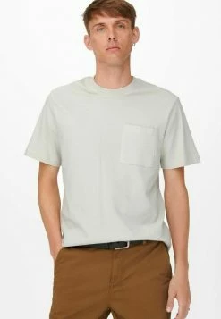 Only & Sons Herren T-Shirt Print - Glacier Gray | Modisches Oberteil für Männer -Only & Sons Geschäft b68ee6c58c874545a33e09c5c7a000e7