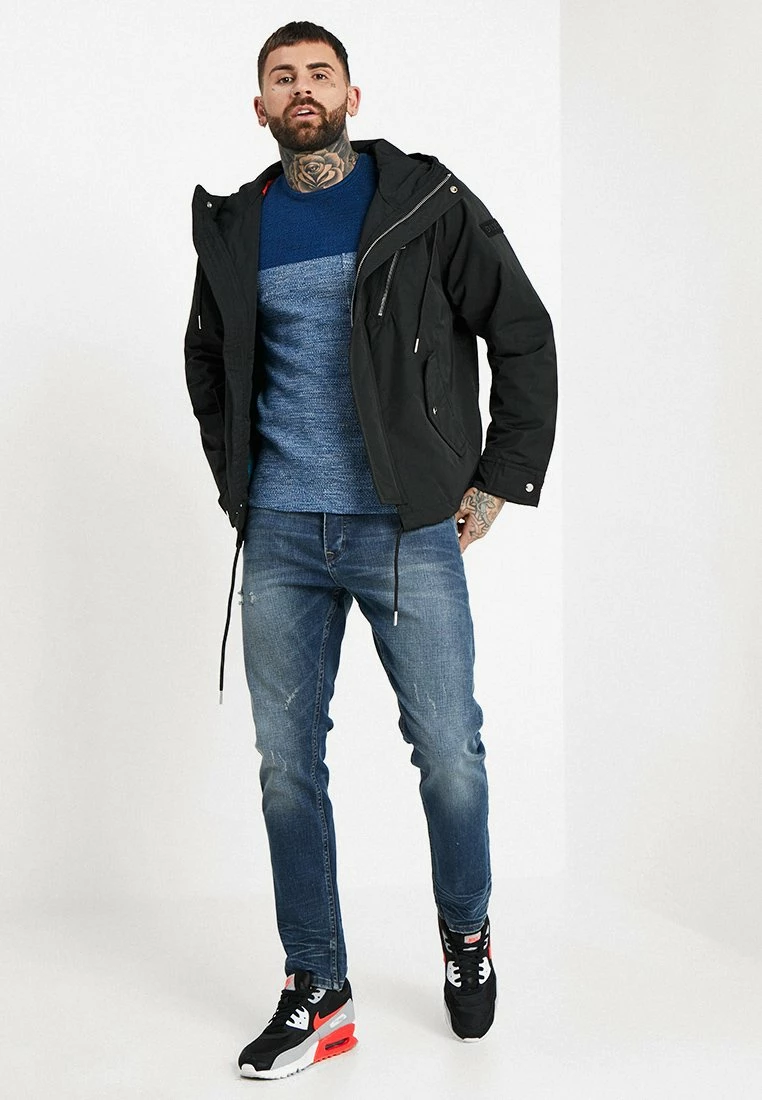 Only & Sons Herren ONSLENNY POCKET STRUCTURE Strickpullover - Dress Blues | Premium Qualität 2 Only & Sons Herren ONSLENNY POCKET STRUCTURE Strickpullover - Dress Blues | Premium Qualität – Bild 2