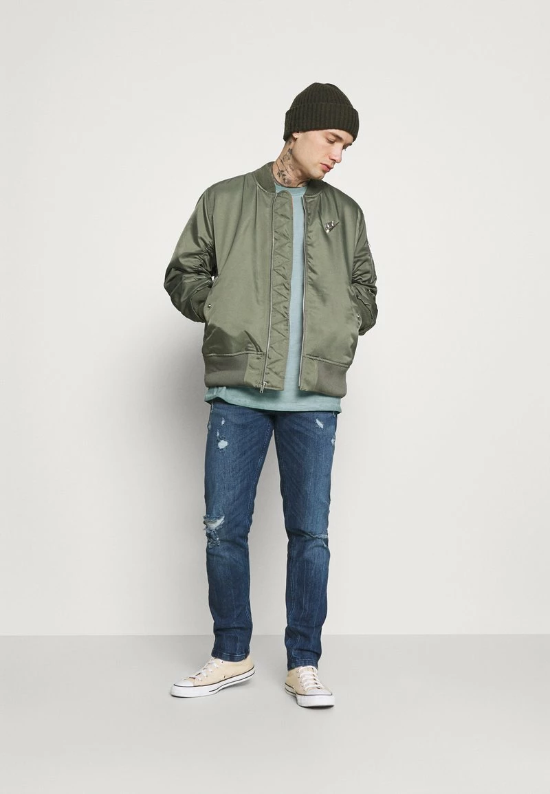 Only & Sons Herren ONSMILLENIUM LIFE WASHED T-Shirt Basic - Silber Blau 2 Only & Sons Herren ONSMILLENIUM LIFE WASHED T-Shirt Basic - Silber Blau – Bild 2