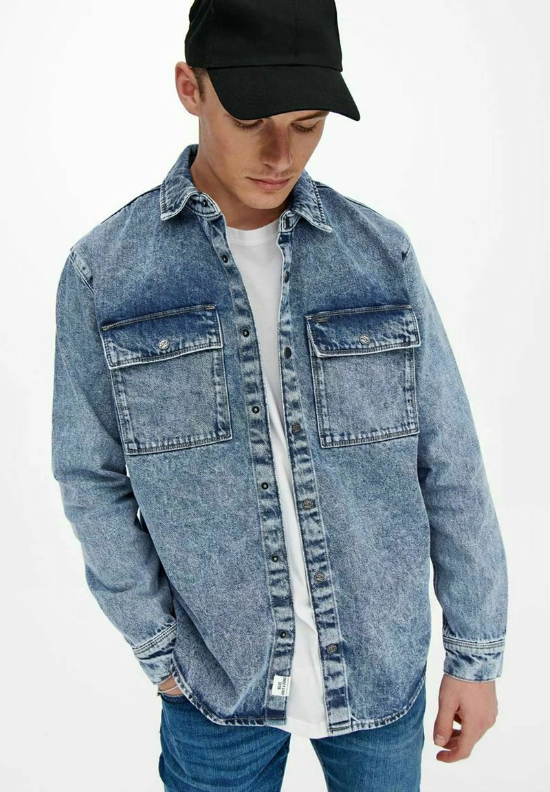 Only & Sons Hemd - Blau Denim | Freizeithemd für Herren 5 Only & Sons Hemd - Blau Denim | Freizeithemd für Herren – Bild 5