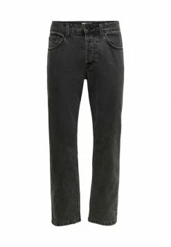 Only & Sons Herren STONED WASHED Jeans Straight Leg Dunkelgrau - Moderne Herrenjeans