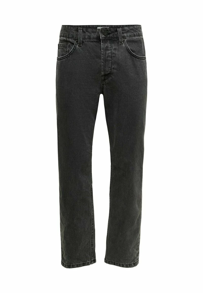 Only & Sons Herren STONED WASHED Jeans Straight Leg Dunkelgrau - Moderne Herrenjeans 1 Only & Sons Herren STONED WASHED Jeans Straight Leg Dunkelgrau - Moderne Herrenjeans