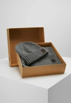 Only & Sons Unisex ONSCENZ BOX SCARF BEANIE SET - Schal & Mütze - Mittelgrau Melange