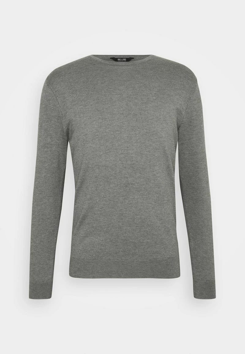 Only & Sons Herren ONSWYLER LIFE CREW - Strickpullover - Medium Grey Melange | Mode für Herren 4 Only & Sons Herren ONSWYLER LIFE CREW - Strickpullover - Medium Grey Melange | Mode für Herren – Bild 4