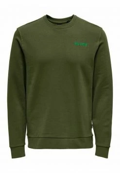 Only & Sons Herren Sweatshirt - Olive Night | Leichter Pullover für Herren -Only & Sons Geschäft c2050fe099eb447cbff967e8a42390d3
