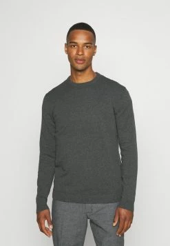 Only & Sons Herren ONSALEX CREW NECK Strickpullover - Dark Grey Melange | Bequemer Pullover für Herren