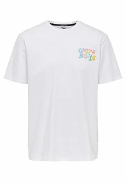 Only & Sons Herren T-Shirt Print - Bright White | Hochwertiges Basic-Shirt -Only & Sons Geschäft c4de42ef87cd43019fab95b7d1cc370d