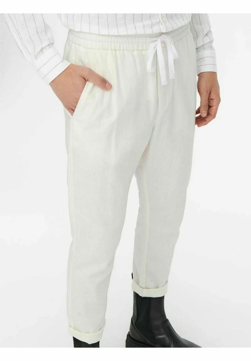 Only & Sons ONSLINUS CROP MIX - Stoffhose - Bright White | Herren - Elegante Hosen 4 Only & Sons ONSLINUS CROP MIX - Stoffhose - Bright White | Herren - Elegante Hosen – Bild 4