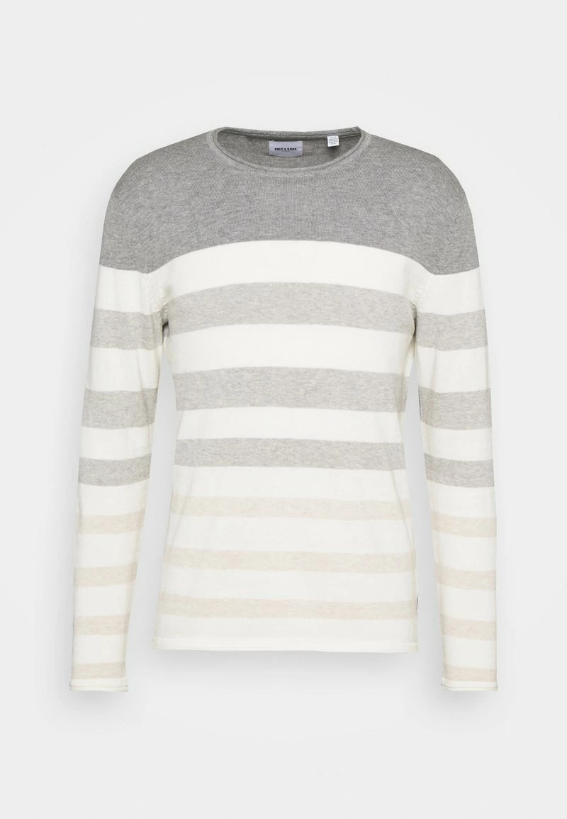 Only & Sons Herren Strickpullover - Medium Grey Melange | Modischer Strickwaren für Herren 4 Only & Sons Herren Strickpullover - Medium Grey Melange | Modischer Strickwaren für Herren – Bild 4