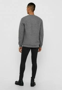 Only & Sons Herren Strickpullover - Medium Grey Melange | Bequemer Männerpullover aus Strickware 8 Only & Sons Herren Strickpullover - Medium Grey Melange | Bequemer Männerpullover aus Strickware -Only & Sons Geschäft c7e99499bdf5435f951f8118b2d4da22