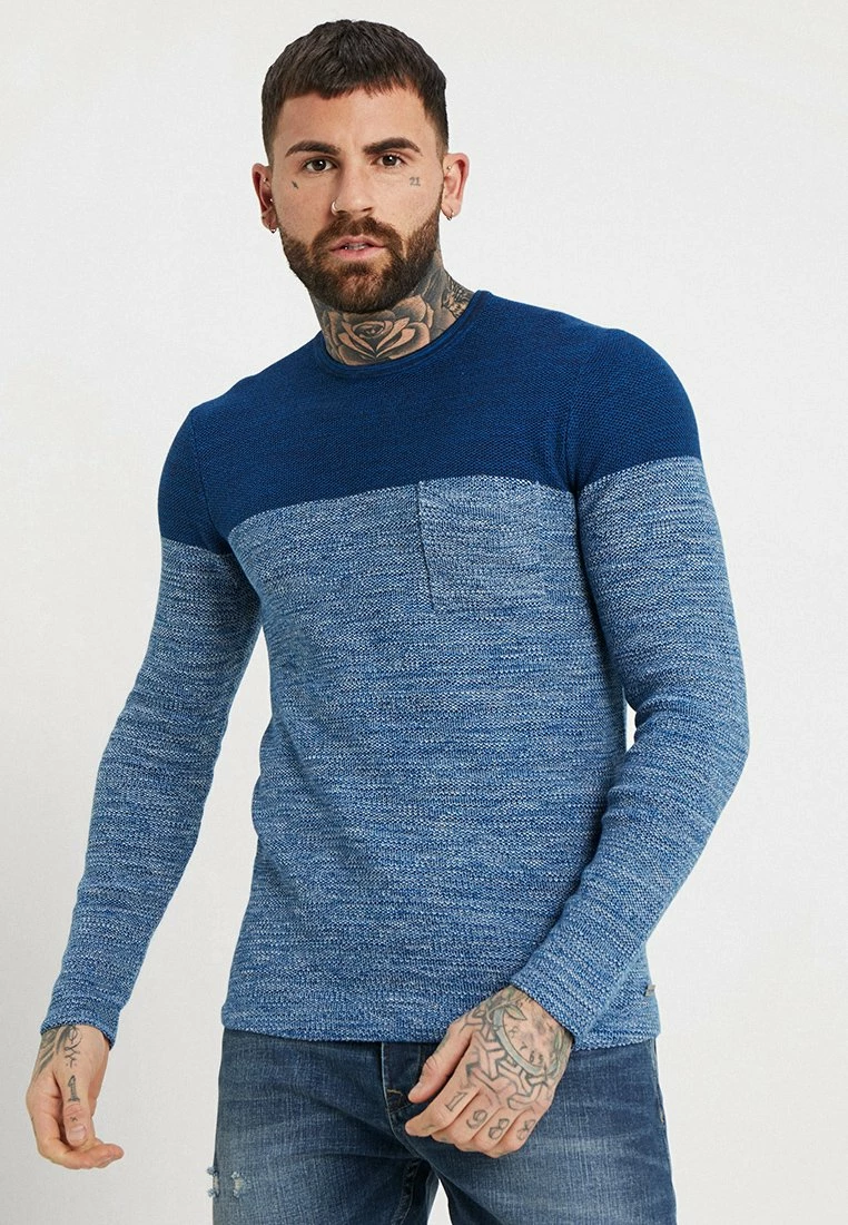 Only & Sons Herren ONSLENNY POCKET STRUCTURE Strickpullover - Dress Blues | Premium Qualität 1 Only & Sons Herren ONSLENNY POCKET STRUCTURE Strickpullover - Dress Blues | Premium Qualität