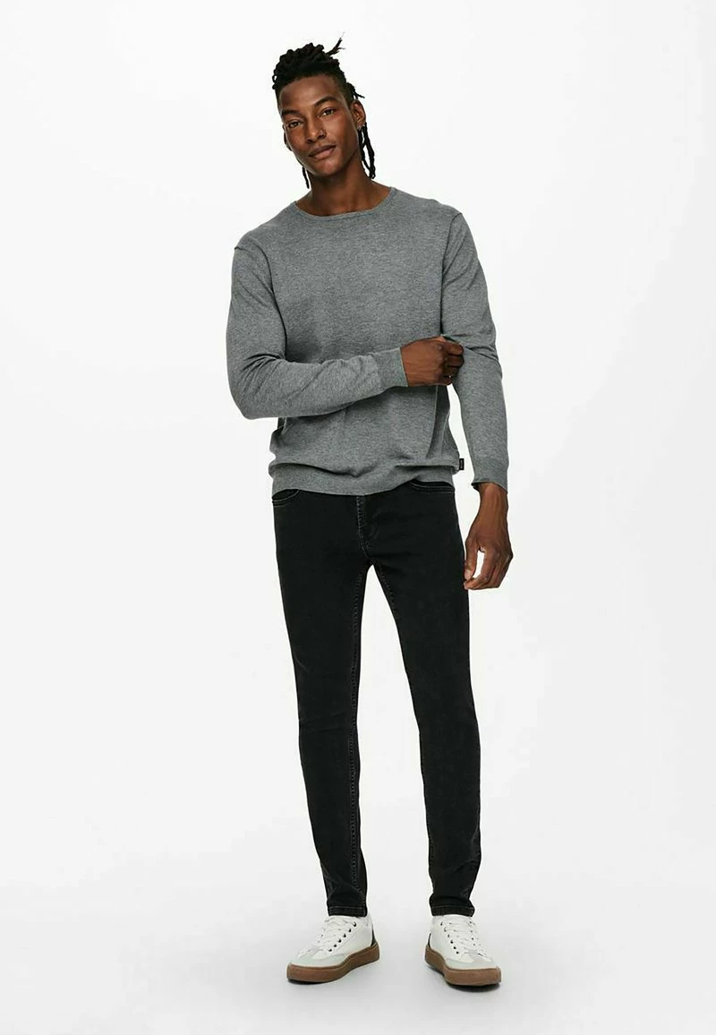 Only & Sons Herren SKINNY FIT ONSWARP LIFE - Jeans Skinny Fit in Schwarz 2 Only & Sons Herren SKINNY FIT ONSWARP LIFE - Jeans Skinny Fit in Schwarz – Bild 2