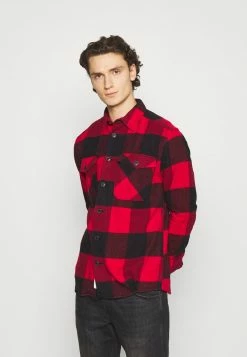 Only & Sons Herren ONSMILO LIFE CHECK Hemd - Fiery Red | Freizeithemd