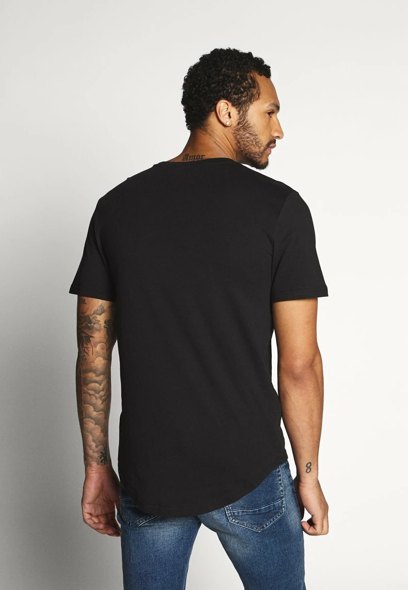 Only & Sons Herren ONSMATT LONGY SOLID STRIPE 2 PACK - Print T-Shirt - Schwarz/Weiß 4 Only & Sons Herren ONSMATT LONGY SOLID STRIPE 2 PACK - Print T-Shirt - Schwarz/Weiß – Bild 4