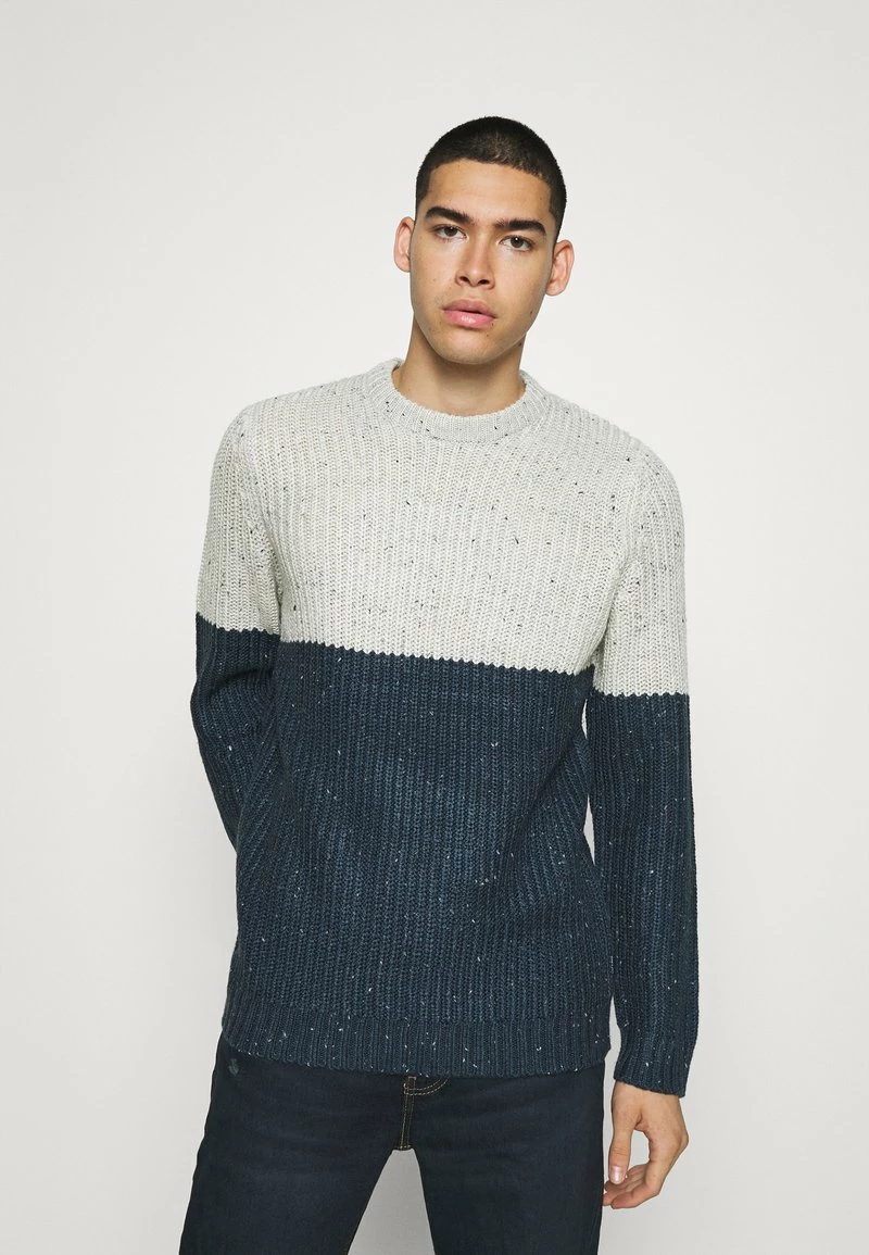 Only & Sons Herren Strickpullover ONSNAZLO NAP BLOCK CREW NECK - Dress Blues 1 Only & Sons Herren Strickpullover ONSNAZLO NAP BLOCK CREW NECK - Dress Blues