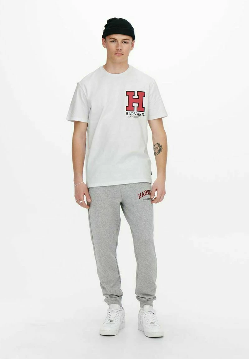 Only & Sons Herren HARVARD - T-Shirt Print Weiß 2 Only & Sons Herren HARVARD - T-Shirt Print Weiß – Bild 2