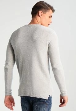 Only & Sons ONSDAN Strickpullover Light Grey Melange | Eleganter Crew Neck Herrenpullover -Only & Sons Geschäft cb1738d7158d4b45995775c374267454