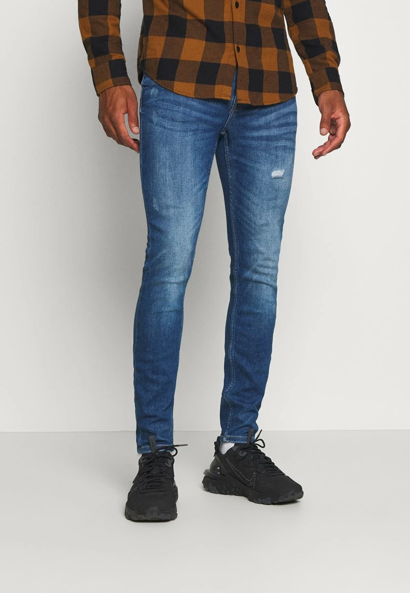 Only & Sons Herren ONSWARP Skinny Fit Jeans - Blue Denim | Moderne Passform 1 Only & Sons Herren ONSWARP Skinny Fit Jeans - Blue Denim | Moderne Passform