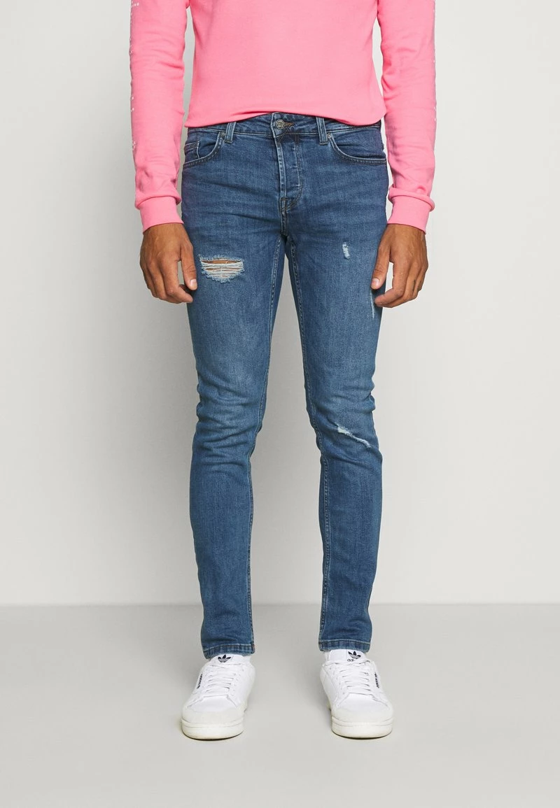 Only & Sons ONSLOOM DAMAGE - Slim Fit Jeans für Herren - Blauer Denim 1 Only & Sons ONSLOOM DAMAGE - Slim Fit Jeans für Herren - Blauer Denim