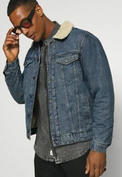 Only & Sons Herren ONSLOUIS LIFE Jacke - Blaue Denim Jeansjacke -Only & Sons Geschäft cf1b89c6ee1b49758f10a219d736ee51