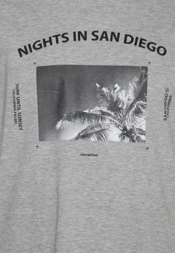 Only & Sons Herren ONSGILBERT T-Shirt Print - Hellgrau Melange | Modisches Basic für jeden Anlass -Only & Sons Geschäft cf6d0fe6665f476a815149fd0dfa0e76