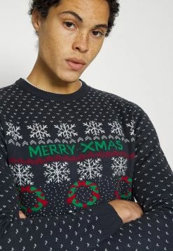 Only & Sons Herren CREW JAQUARD Strickpullover - Dark Navy | Hochwertiger Herrenpullover -Only & Sons Geschäft d2aa6823254e46f78b0efee656d91abb