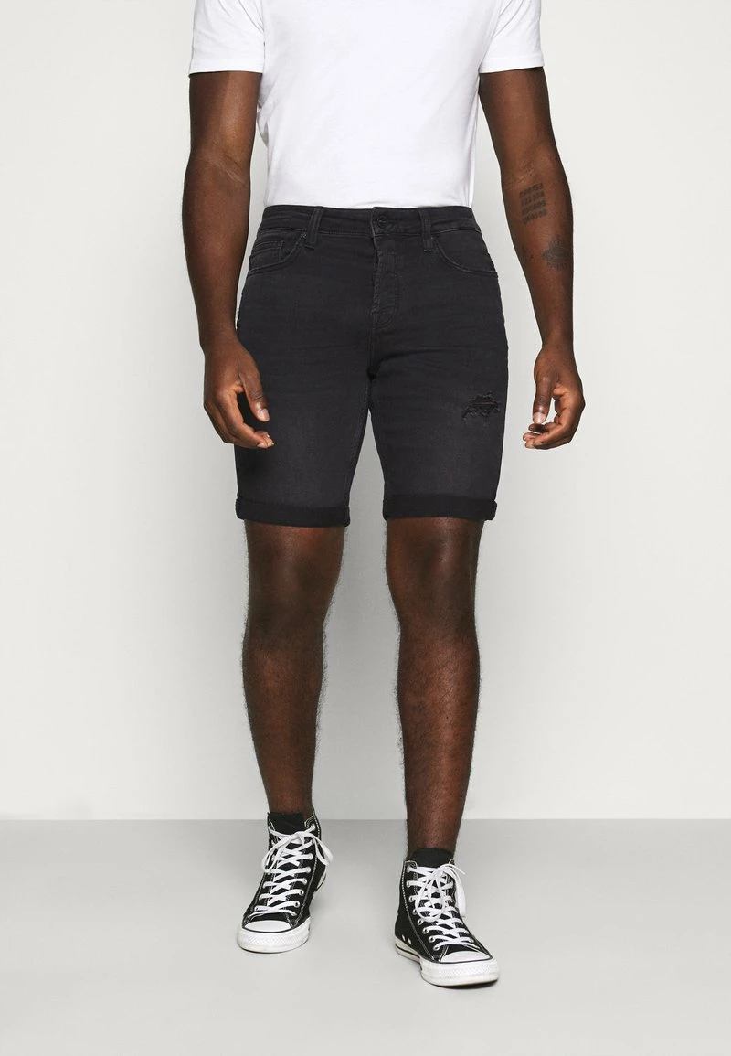 Only & Sons Herren ONSPLY - Jeans Shorts - Schwarze Denim-Kurze Hose 1 Only & Sons Herren ONSPLY - Jeans Shorts - Schwarze Denim-Kurze Hose