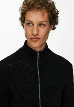 Only & Sons Herren ONSBACE Strickjacke - Schwarz | Moderne Strickware für Herren -Only & Sons Geschäft d71997dbbe1f4d568f3cea9be1574b7d