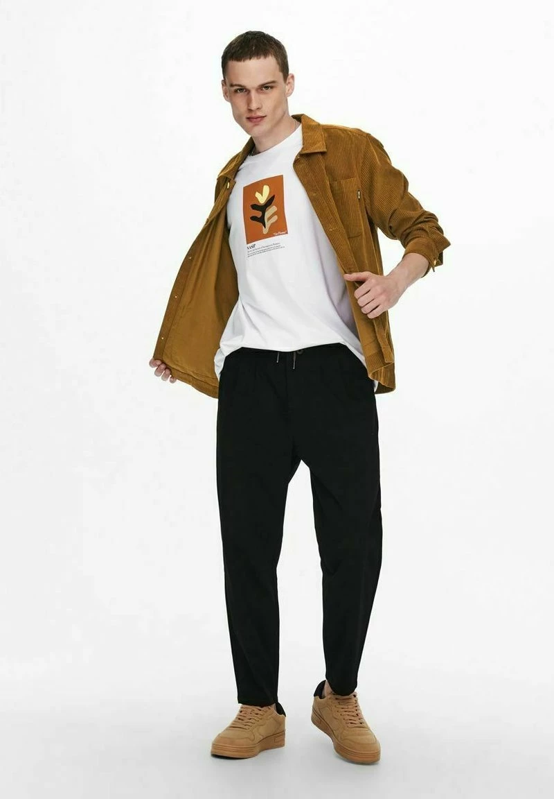 Only & Sons Herren T-Shirt Print - Bright White | Modisches Basic-Top 2 Only & Sons Herren T-Shirt Print - Bright White | Modisches Basic-Top – Bild 2