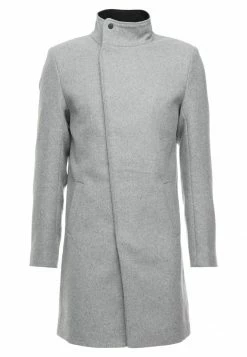 Only & Sons Herren ONSOSCAR COAT - Klassischer Wollmantel in Light Grey Melange -Only & Sons Geschäft d9fffb5a89434a06b6e73f5e21a44fc5