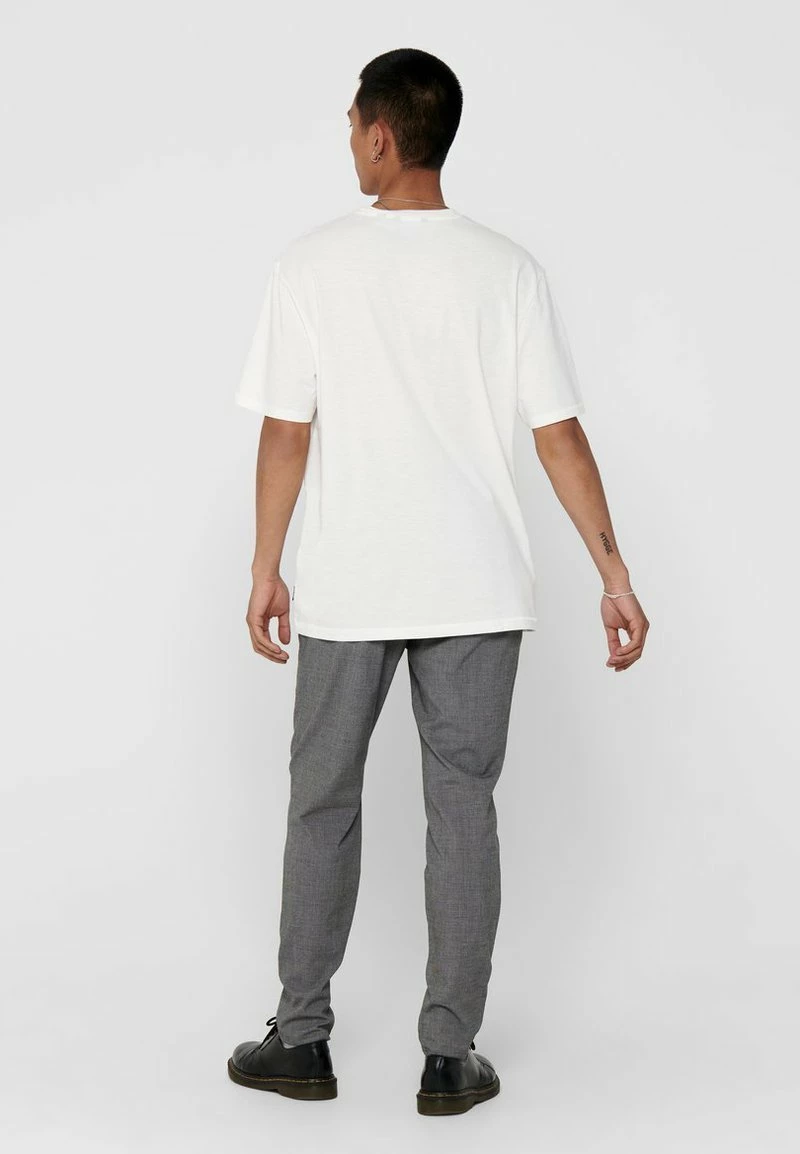 Only & Sons Herren KLASSISCHE Stoffhose Light Grey Melange - Elegante Herrenhose 3 Only & Sons Herren KLASSISCHE Stoffhose Light Grey Melange - Elegante Herrenhose – Bild 3