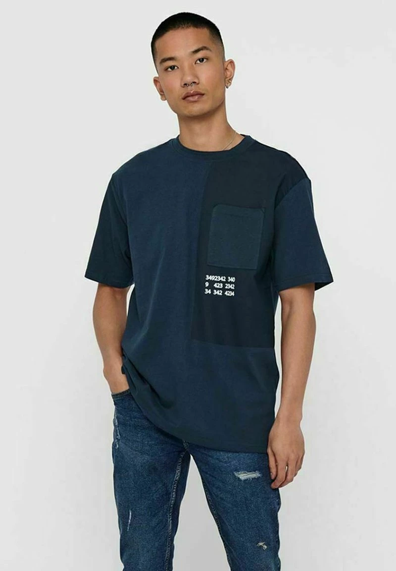 Only & Sons T-Shirt Print - Dress Blues | Herren | Bekleidung/T-Shirts & Polos/T-Shirts print