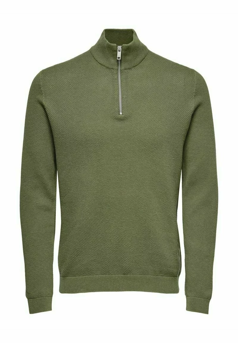 Only & Sons Herren Strickpullover Olive Night - stilvoll und bequem 1 Only & Sons Herren Strickpullover Olive Night - stilvoll und bequem