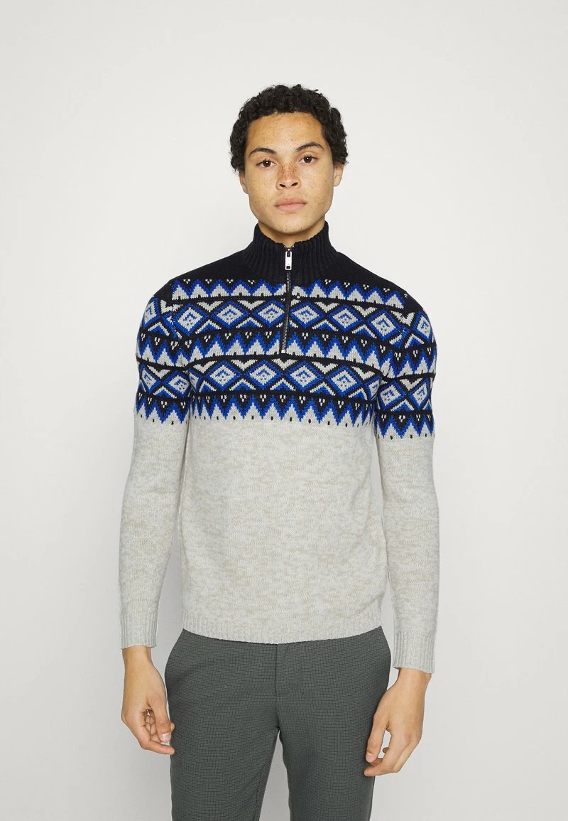 Only & Sons Herren ONSNEW LUDVIG HALF ZIP Strickpullover - Dark Navy | Modischer Herrenpullover 1 Only & Sons Herren ONSNEW LUDVIG HALF ZIP Strickpullover - Dark Navy | Modischer Herrenpullover