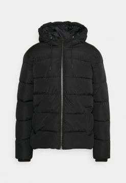 Only & Sons Herren ONSMELVIN QUILTED HOOD JACKET - Winterjacke in Schwarz/Phantom/Griffin -Only & Sons Geschäft dc9f8202c45d4b6d8c57fc92ccc9a6ff
