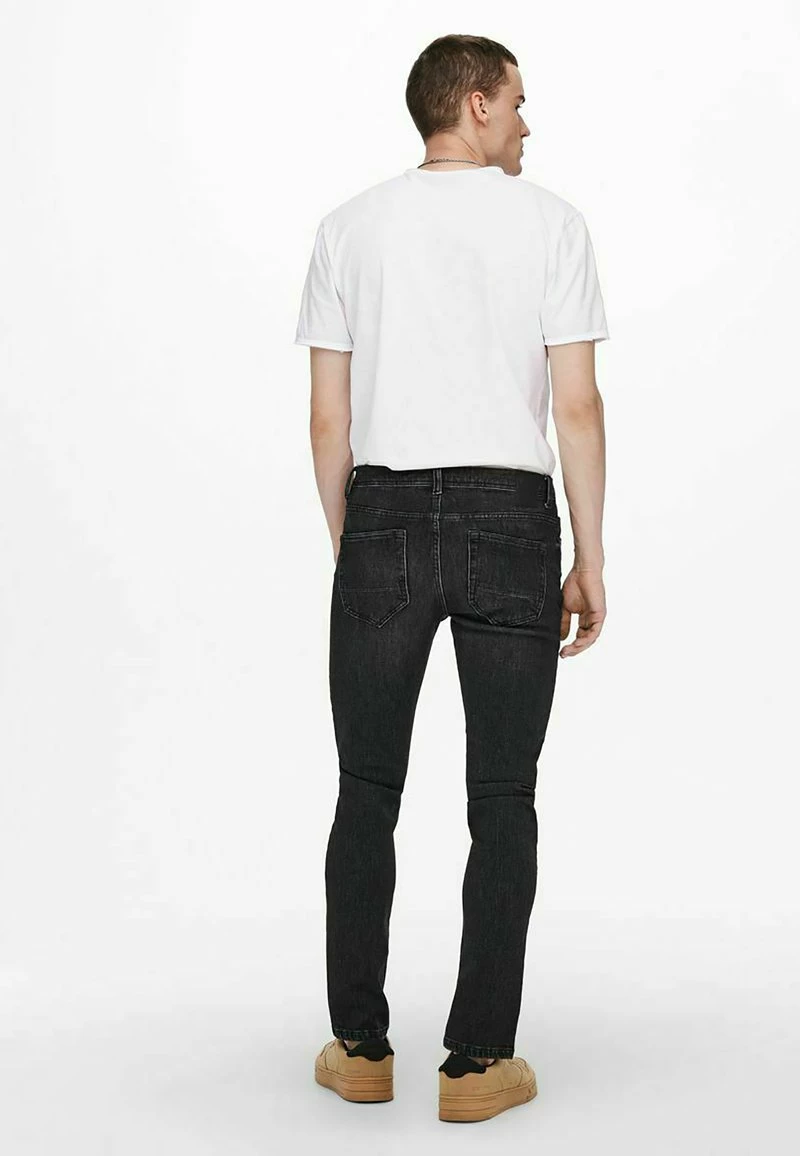 Only & Sons ONSLOOM LIFE - Slim Fit Jeans Herren | Schwarzer Denim 3 Only & Sons ONSLOOM LIFE - Slim Fit Jeans Herren | Schwarzer Denim – Bild 3